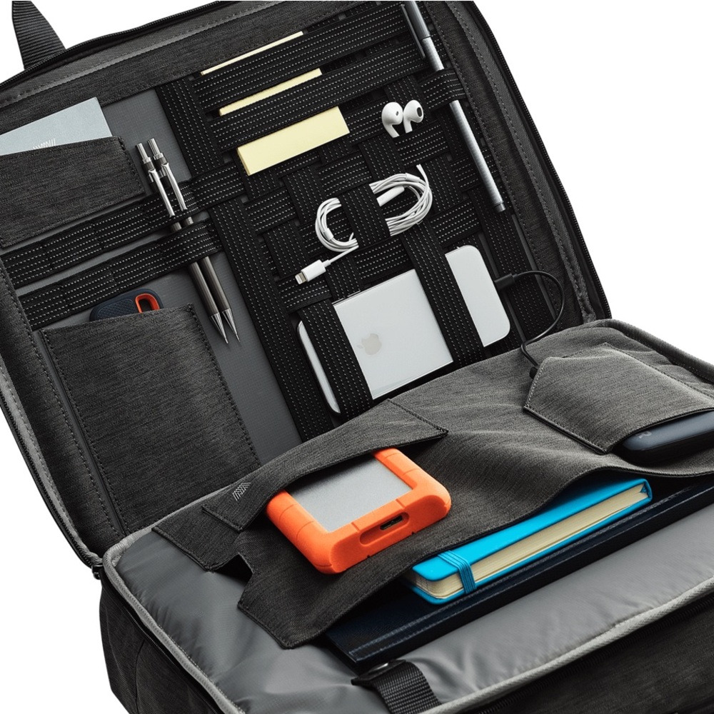 Mack Weldon Heather Navy Blue Ion Briefcase